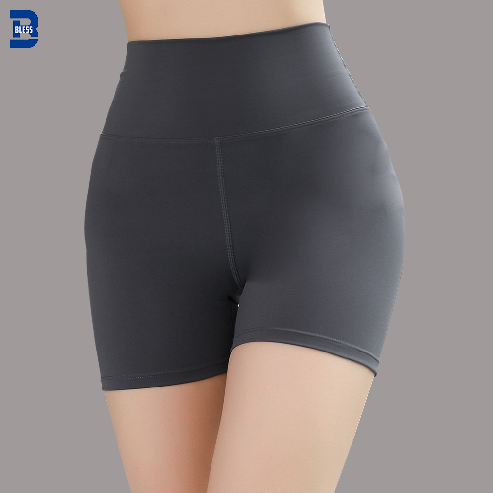 Bless Garment high-waist women's running shorts with pockets from China for fitness-2
