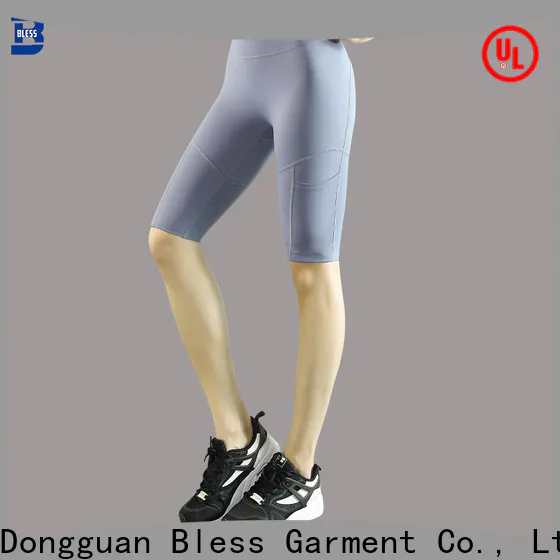 Bless Garment high waisted athletic shorts from China for fitness