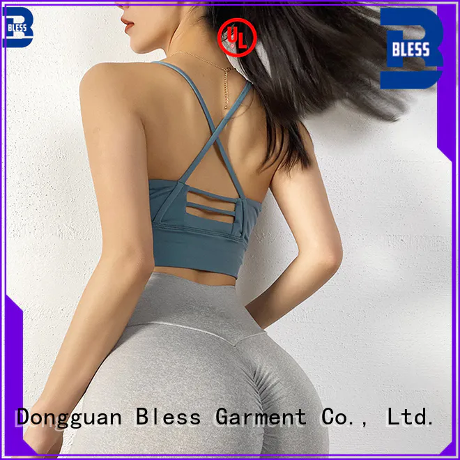 Bless V-neck strappy yoga bra from China for gym