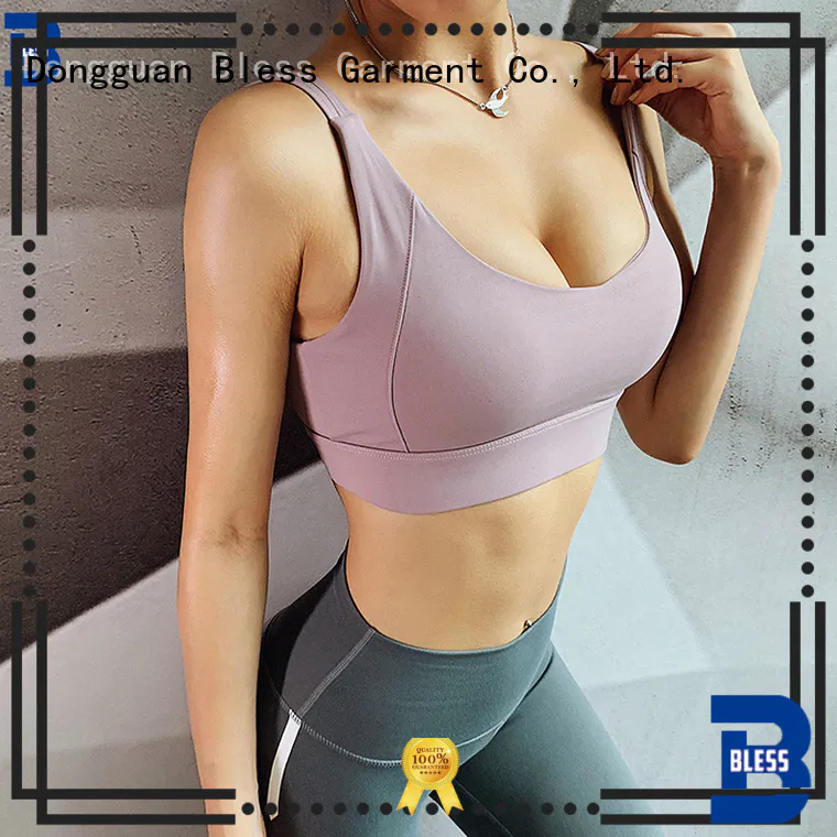 Bless wholesale seamless gym top factory price for running